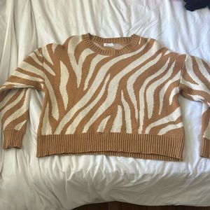brown zebra sweater